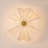 3-Light Linen Petal Bowl Semi Flush Mount