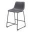 Ensemble de deux chaises de bar 24 po en similicuir gris anthracite et noir