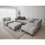 Canapé modulaire en microfibre avec repose-pieds Behadil-215865946-215865947