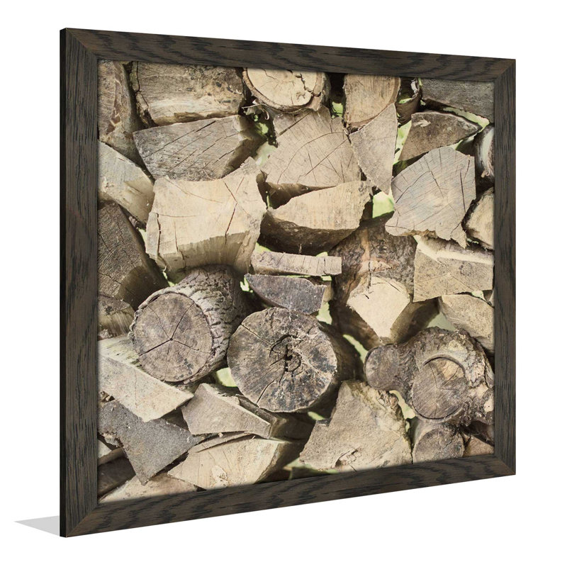 Chop II Crop - reproduction de photo sur toile, Cadre chocolat patiné, H 21,5 po x l 21,5 po x P 0,75 po