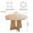 Abishan 47.24" Modern Farmhouse Round Dining Table for Kitchen, Dining Room,Office,Bar