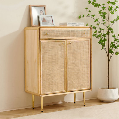 Rangement pour chaussures en bois massif Burlywood