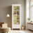 Modern White Solid Wood Bookcase with Drawer
