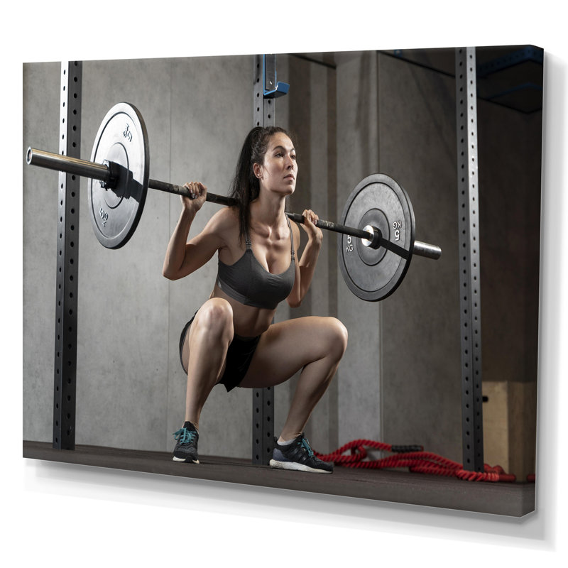 «Woman Bobystructioning Workout I» sur toile, Toile tendue, H 16 po x l 32 po x P 1 po