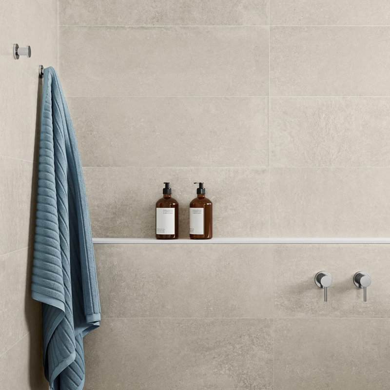 Stoneside 12x36 Matte Ceramic Tile, Cream Beige