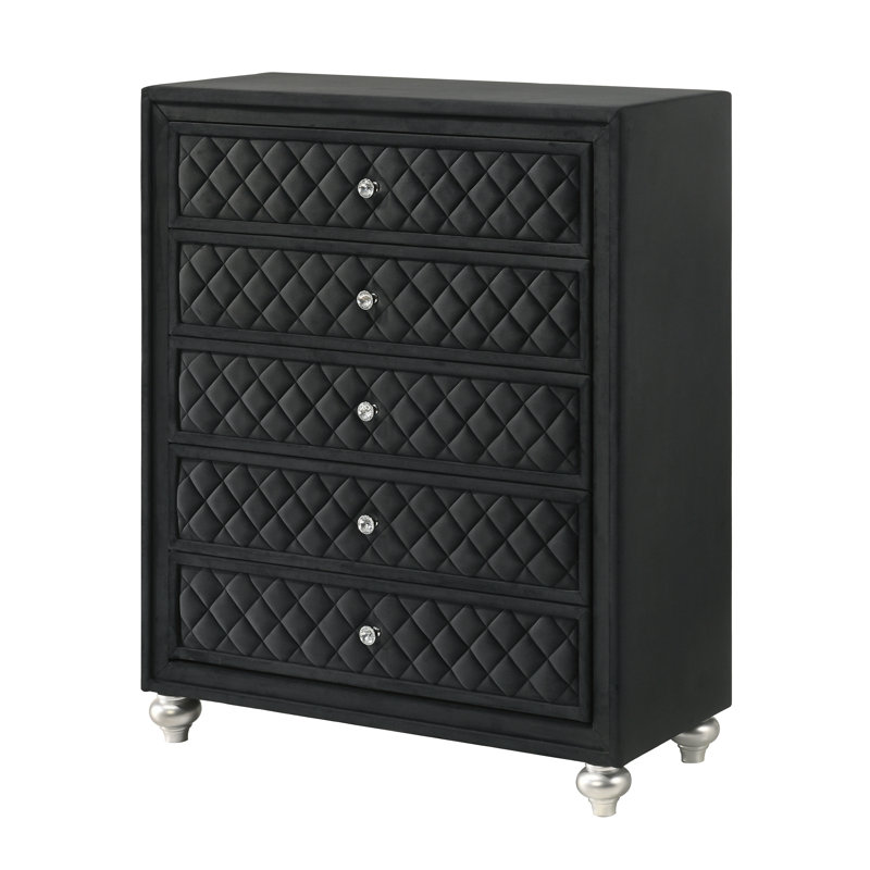 Commode et commode capitonnées en velours 1Pc