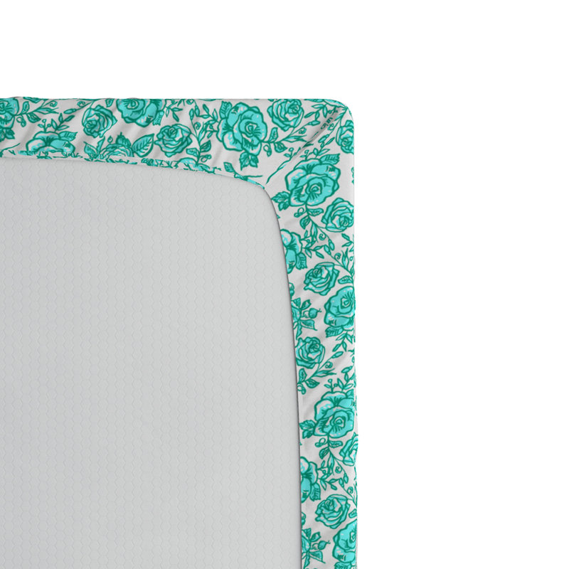 Microfiber Floral Fitted Sheet, Twin XL Fitted Sheet