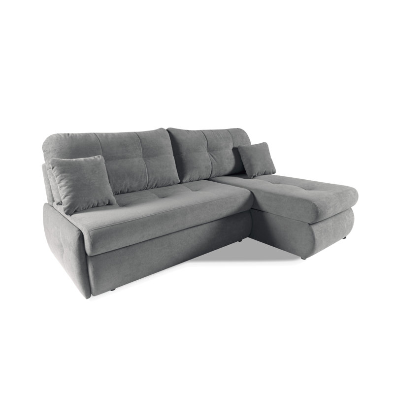 Tassie 4 Seater Velvet Sofa Bed, GREY