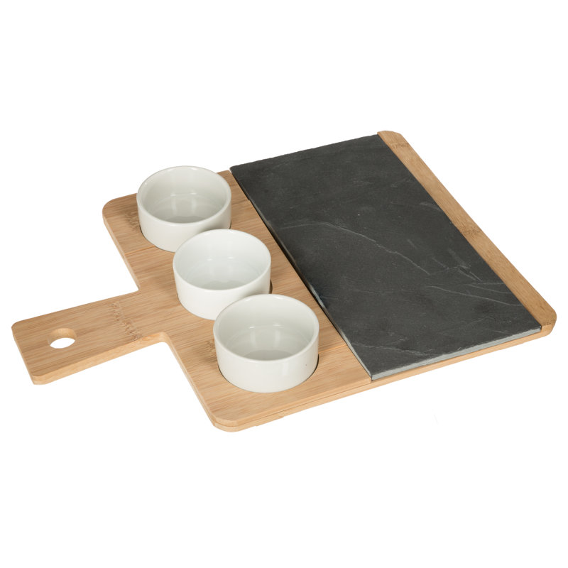 Symple Stuff Bridie Bamboo Condiment Server