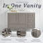 Meuble-lavabo simple Williamsburg (L) 48 po x l 21,3 po x H 34 po (base seulement), gris-92719058