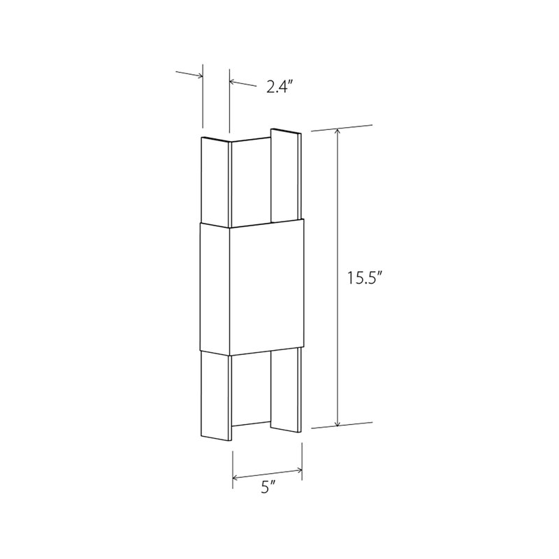 Ansa 1 - Light LED Flush Mounted Sconce, Oiled Bronze, 2700K