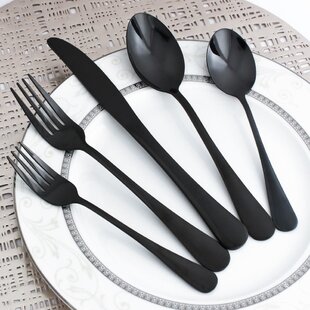 Black Silverware Set, Umite Chef 49-Piece Flatware Set with Drawer  Organizer, Durable Stainless Steel Cutlery Set for 8, Tableware Eating  Utensils with Steak Knives, Utensil Sets for Home Restaurant