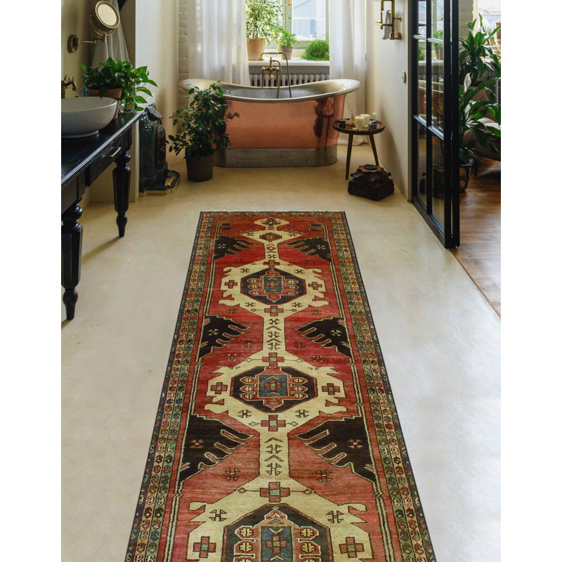 Khusbu Distressed Ardeshir Rust Runner