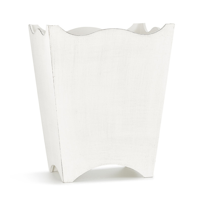 Riviera White Waste Basket