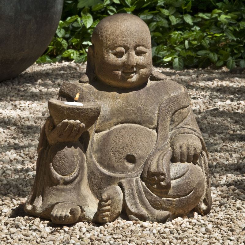 Abaca Buddha Statue, Aged Limestone