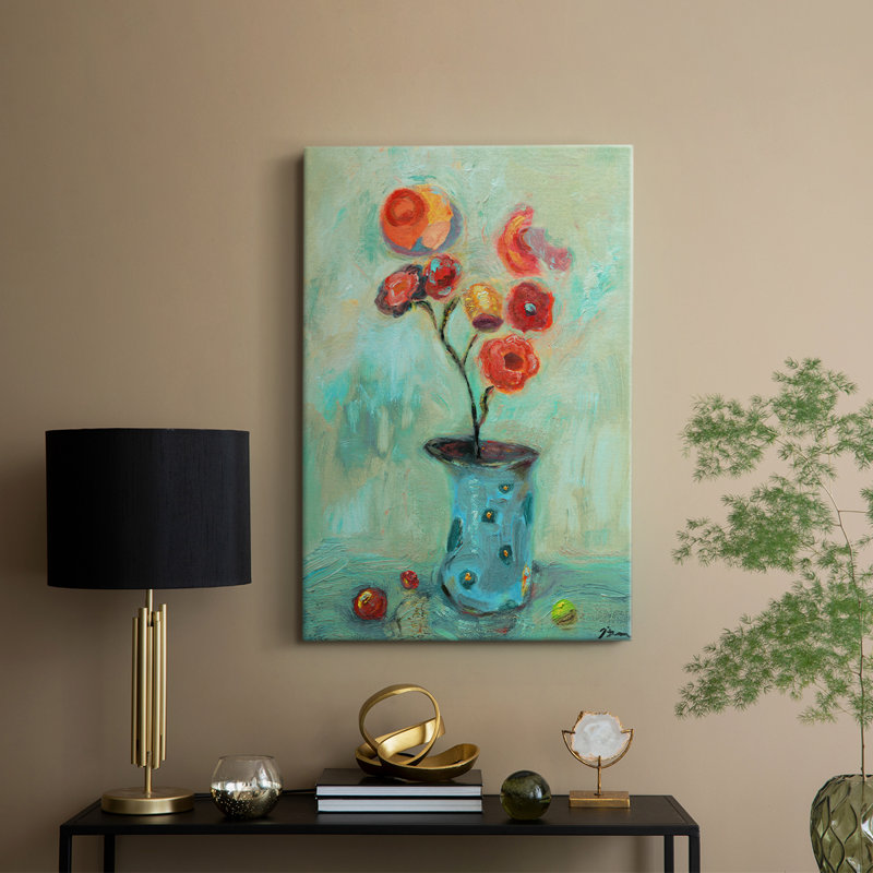 Orange pop - galerie Cavas sur mesure, H 18 po x l 12 po