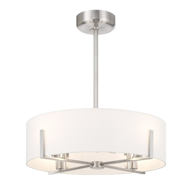 Mansell 4-Light Fan D'Lier in Satin Nickel, Satin Nickel