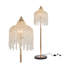 Lampe sur pied en cristal 3 lumières avec motif cascade rétro - structure en fer doré et base en marbre texturé pour le salon, la chambre à coucher et le bureau