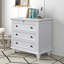 3 armoires en blanc - intérieur spacieux pour la vie organisée Table de bout Ustyle avec plateau escamotable-1731004480