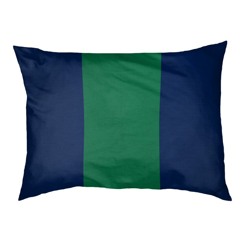 Coussin rectangulaire designer Minnesota, Moyen (L 30 po x l 40 po), Bleu / vert