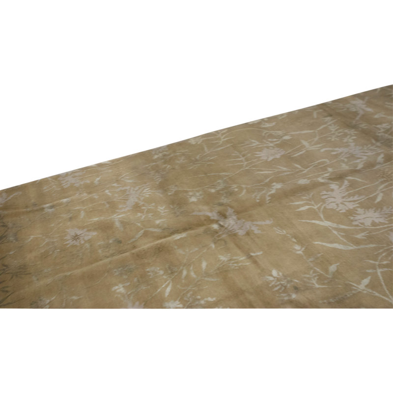 Hand Knotted Area Rug in Straw And Mocha