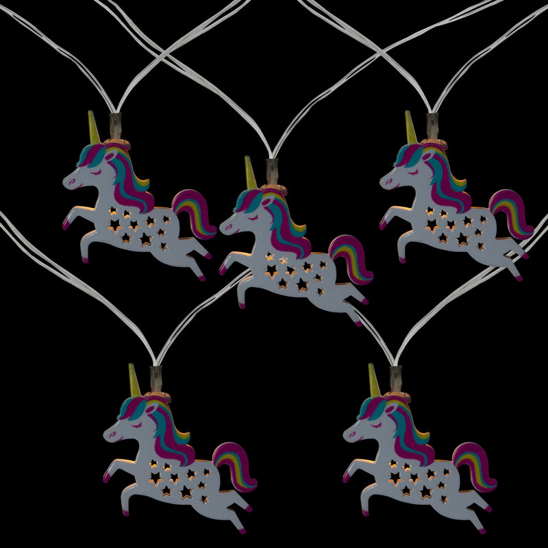 10 mini lumières de licorne blanc chaud à DEL B / O - fil transparent de 3 pi
