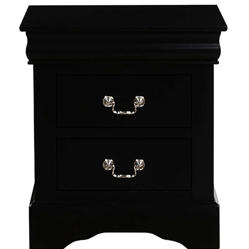 Table de chevet noire 2 - Convient à de nombreuses exigences de rangement de la chambre, Noir