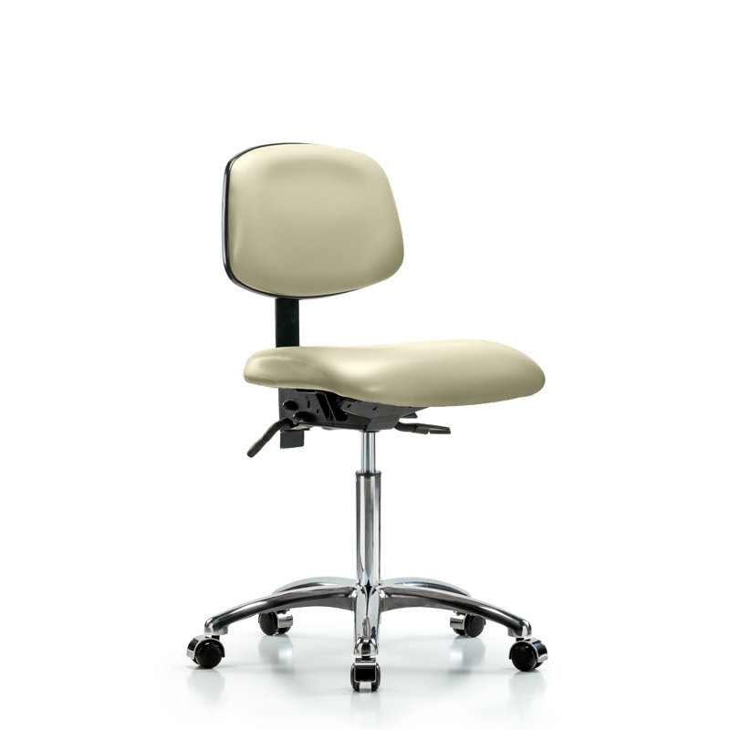 Landon Vinyl Task Chair, Adobe, Casters, Not Included