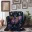Boherian Twilight Moth Elegance - couverture en sherpa de qualité supérieure 1 pièce - reproduction d'art luxueuse-97395947