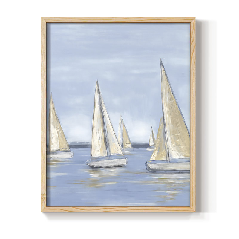 NAUTICAL Series III, reproduction encadrée - bois massif, Naturel, H 11 po x l 9 po