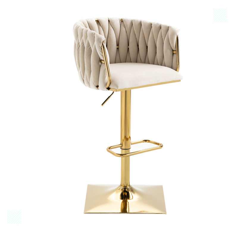 Tabourets de bar vintage avec dossier et chaises à hauteur de comptoir, Gris