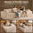 No Assembly Required Compression Packed 2-piece Cloud Modular Upholstered Sectional Sofa-1323905477-1325711944