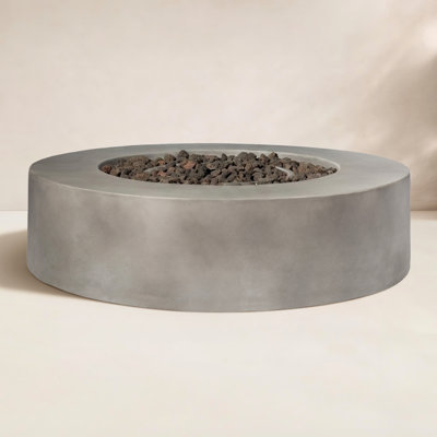 Rashid Round Concrete Outdoor Fire Table