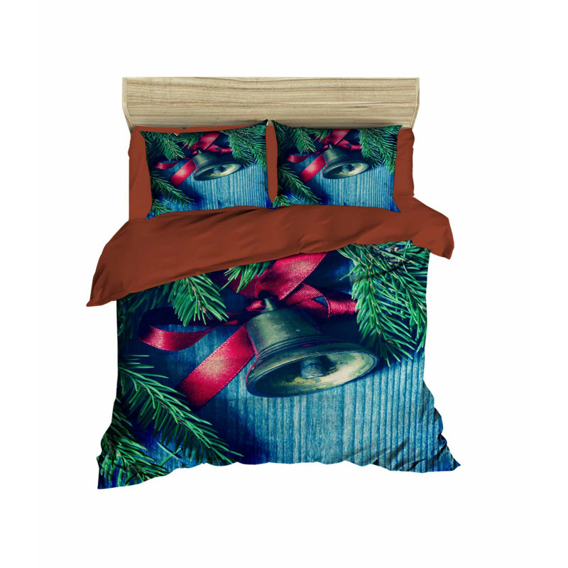 Viviana Blue/Green 140 TC, 155 x 220 cm - 2 Pillowcases 50 x 70 cm