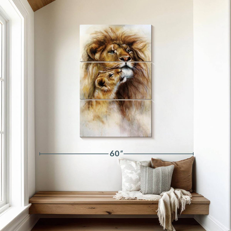 Brampt Lions, 45" H x 28" W