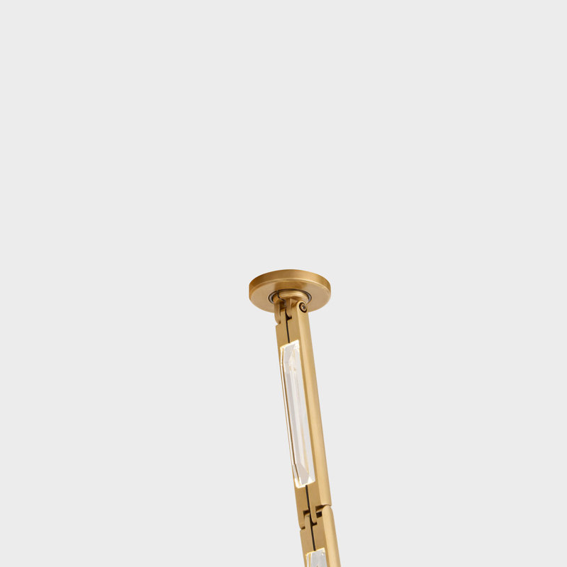 Catena 118 Chandelier, Hand Rubbed Antique Brass, 2700 Kelvins, Remote