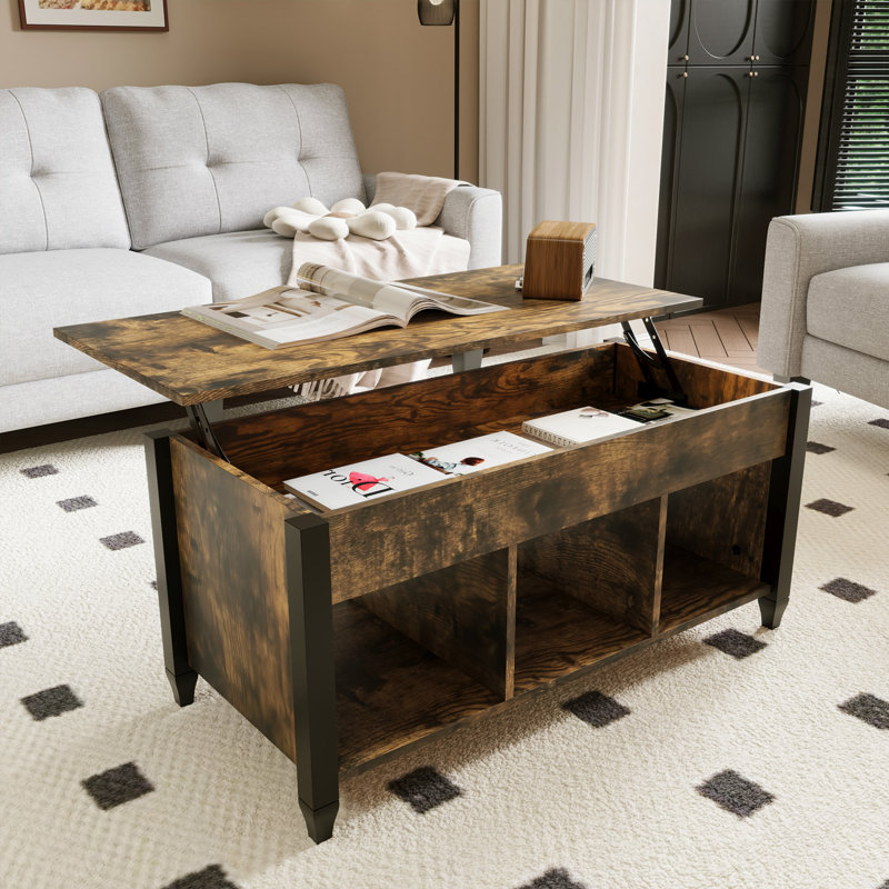 Table basse Poitiers, Brun rustique