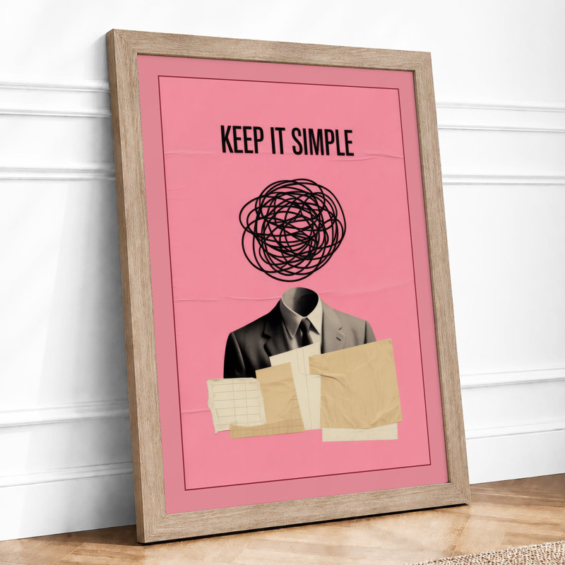 Keep It Simple Eclectic - Framed Print, A1 - 84.1 x 59.4 cm, Oak