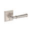 Dunsmoor Passage Lever with Chamfered Square Rose in Lifetime (PVD) Satin Brass-134165612