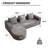 Boneless Boneless Cloud Couch, 102" L-shape Modular Sectional Sofa With Chaise, Soft Faux Fur Deep Seat, 3 Pillows & 2 Side Pockets For Living Room, Bedroom-602530513