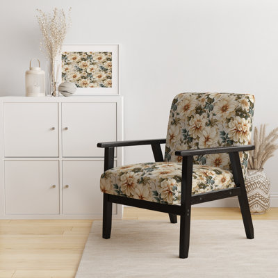Fauteuil d'appoint rembourré en velours Beige