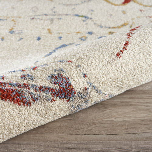 Dakota Fields Accomac Cream/Red/Blue Rug & Reviews | Wayfair