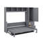 Lit escamotable double avec tiroirs et garde-robe-284723145