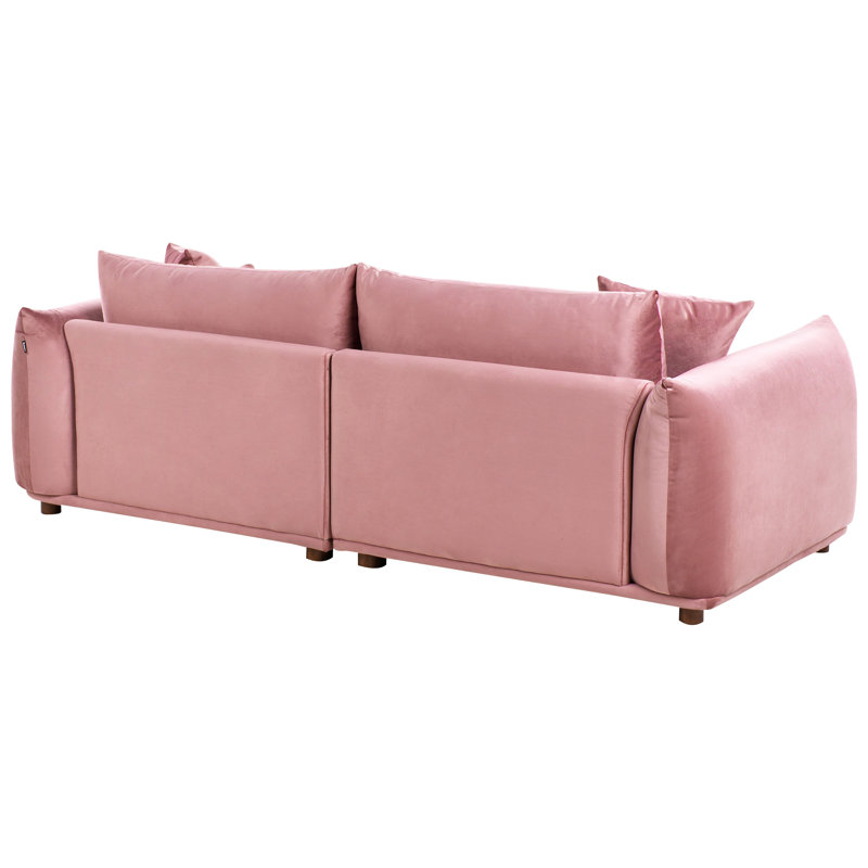 Living Room Set Alexias, Pink Velvet
