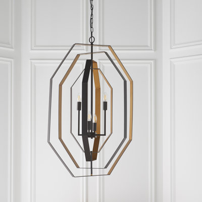 Tamaqua 4 -Light Geometric LED Chandelier
