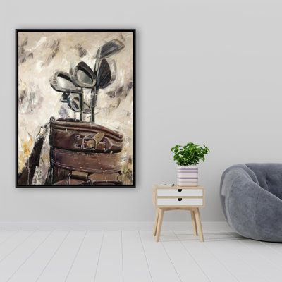 " Vintage Sticks And Golf Bag "