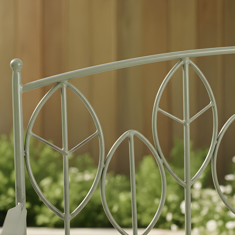 BENCH Wrought Iron Outdoor Bench, Green