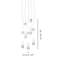 Lio Suspension 5 Crystal White Satin Nickel E26 Ul