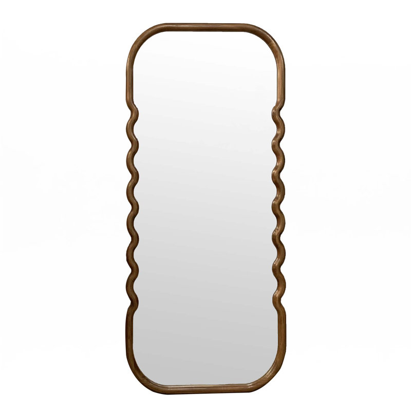 31.4X1.4X74" Oversized Wooden Floor Mirror