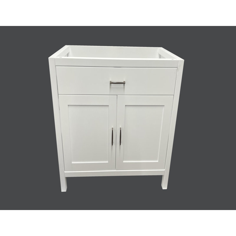 Base de meuble-lavabo simple 24 po Newport seulement, Blanc